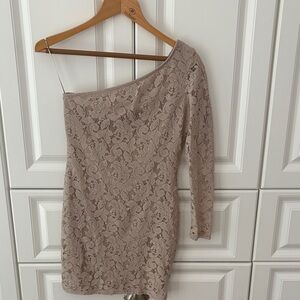 Zara Lace One-Shoulder Dress